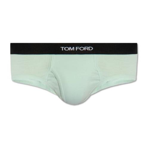 Slips met logo Tom Ford , Green , Heren