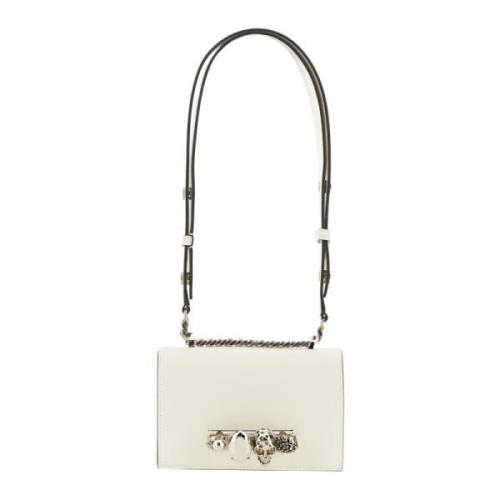 Versierde Leren Satchel Gemaakt in Italië Alexander McQueen , Beige , ...