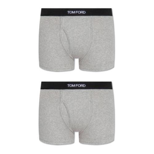 Merkboxers twee-pack Tom Ford , Gray , Heren