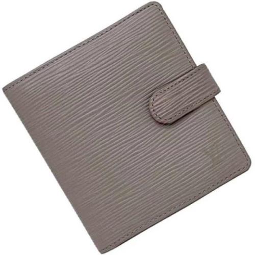 Pre-owned Leather wallets Louis Vuitton Vintage , Gray , Dames