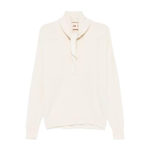 Lange mouwen top met sjaal Plan C , White , Dames