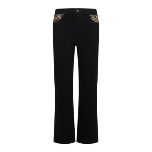 Luipaardzak Straight Jeans Amiri , Black , Dames