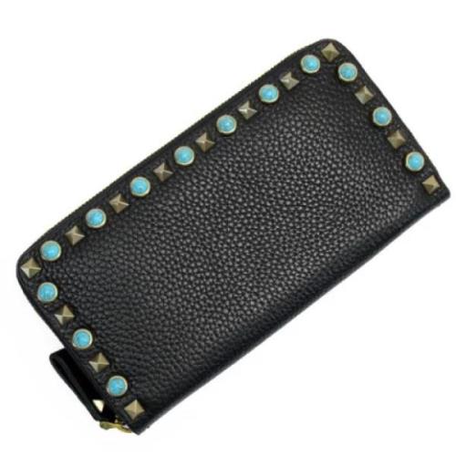 Pre-owned Leather wallets Valentino Vintage , Black , Dames