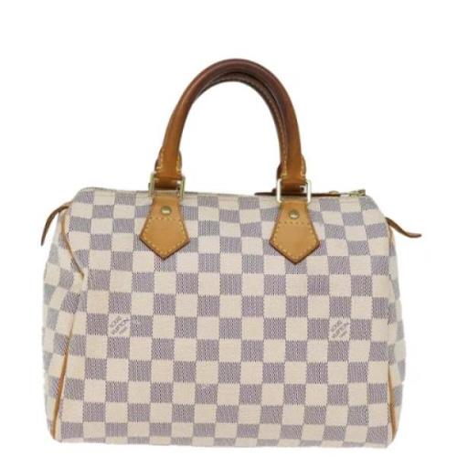 Pre-owned Canvas handbags Louis Vuitton Vintage , White , Dames