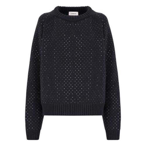 Hotfix Crystal Crewneck Sweater Laneus , Blue , Dames