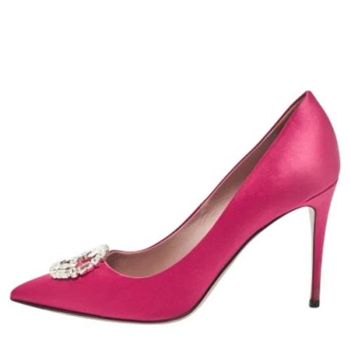 Pre-owned Satin heels Gucci Vintage , Pink , Dames