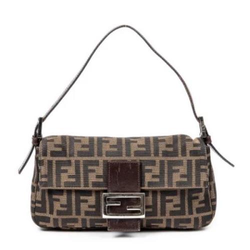 Pre-owned Canvas shoulder-bags Fendi Vintage , Brown , Dames