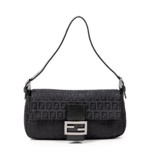 Pre-owned Canvas shoulder-bags Fendi Vintage , Black , Dames