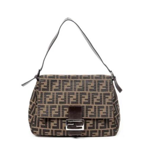 Pre-owned Canvas shoulder-bags Fendi Vintage , Brown , Dames