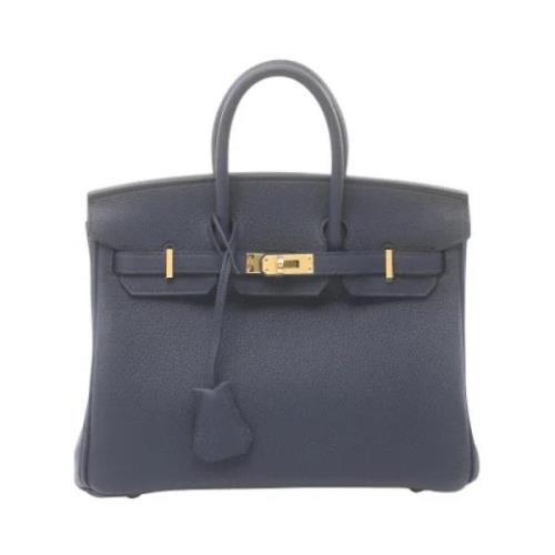 Pre-owned Leather handbags Hermès Vintage , Blue , Dames