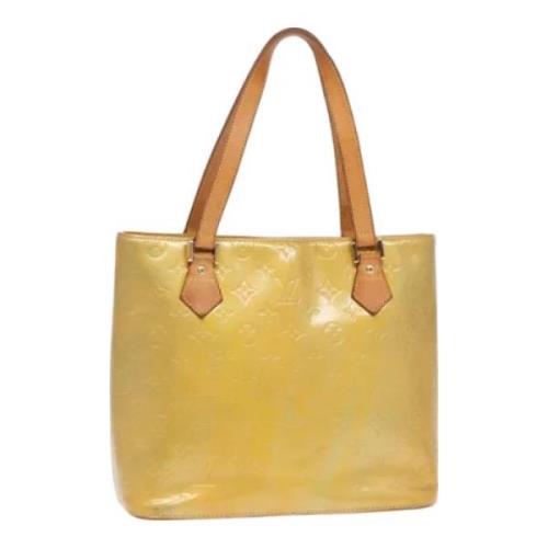 Pre-owned Leather handbags Louis Vuitton Vintage , Yellow , Dames