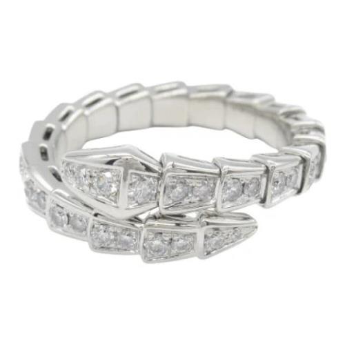 Pre-owned White Gold rings Bvlgari Vintage , Gray , Dames