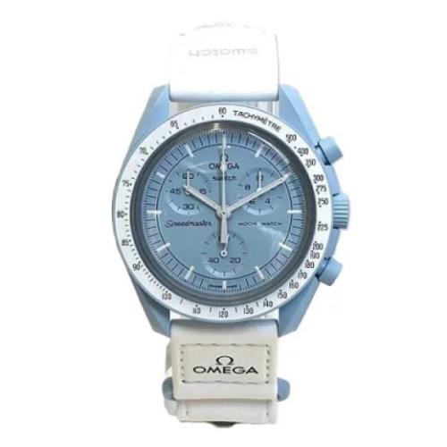 Pre-owned Stainless Steel watches Omega Vintage , Blue , Unisex