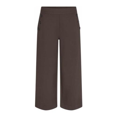 Stijlvolle Cropped Broek Koffieboon Masai , Brown , Dames