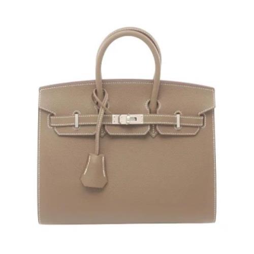 Pre-owned Leather handbags Hermès Vintage , Brown , Dames