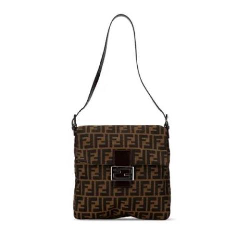 Pre-owned Canvas shoulder-bags Fendi Vintage , Brown , Dames