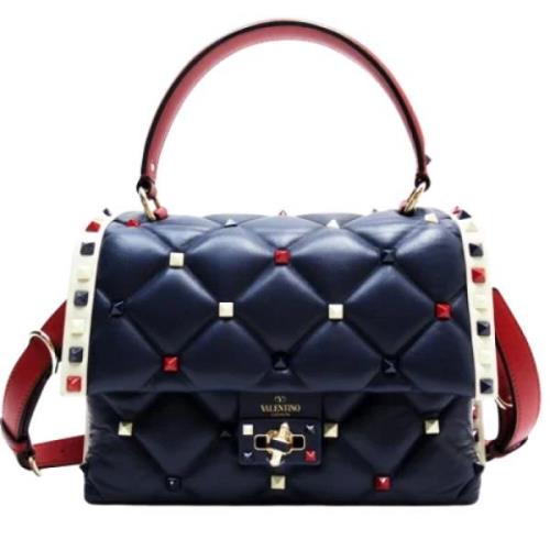 Pre-owned Leather handbags Valentino Vintage , Blue , Dames