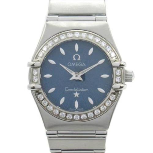 Pre-owned Stainless Steel watches Omega Vintage , Blue , Dames