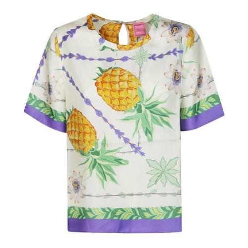 Ananas Stijl Moderne T-Shirt Franco Ferrari , Multicolor , Dames