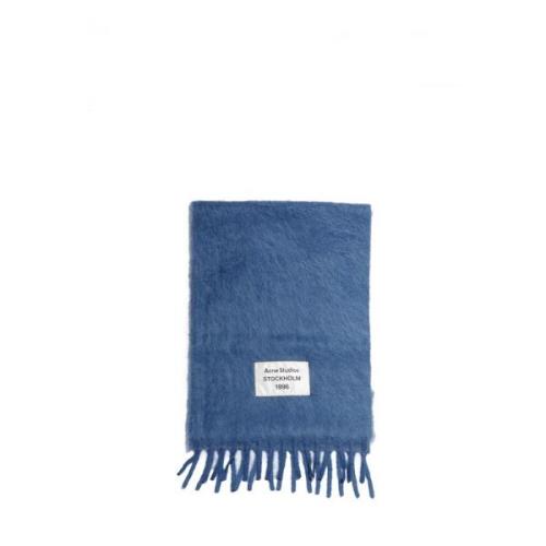 Wollen sjaal met franjes Acne Studios , Blue , Dames