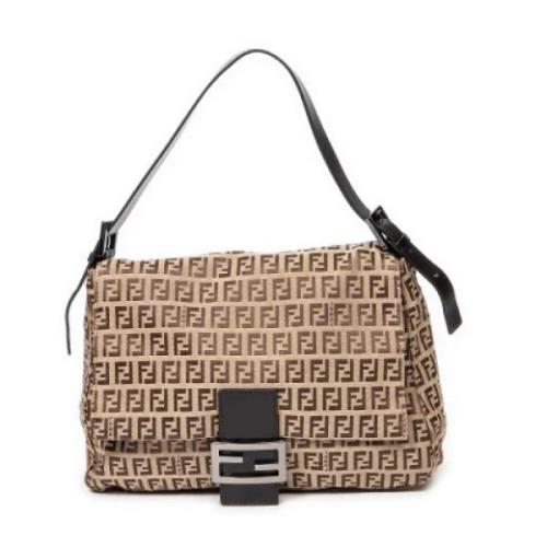 Pre-owned Canvas shoulder-bags Fendi Vintage , Beige , Dames