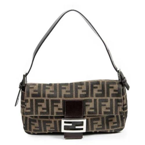 Pre-owned Canvas shoulder-bags Fendi Vintage , Brown , Dames