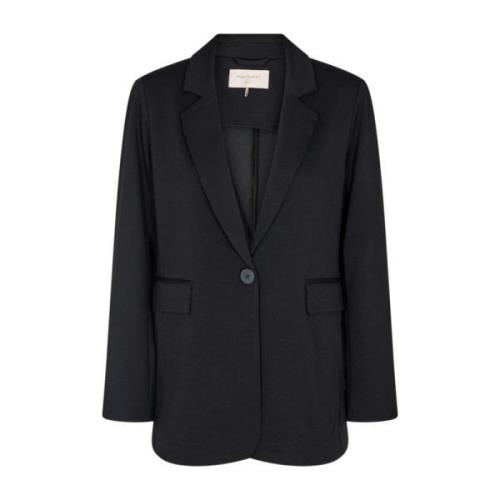 Elegante Zwarte Blazer Freequent , Black , Dames