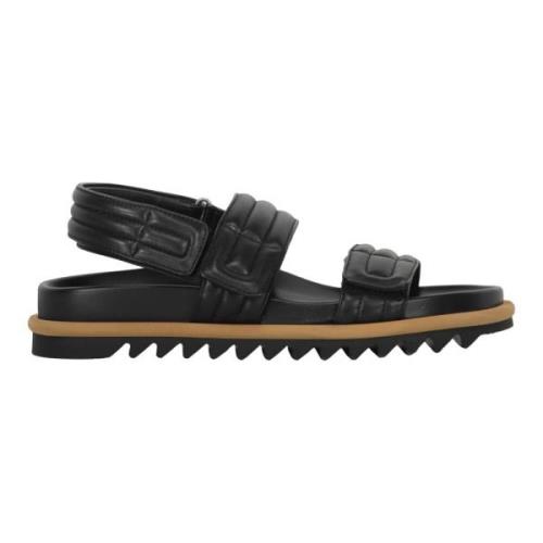 Stijlvolle Leren Rubberen Slippers Sandalen Dries Van Noten , Black , ...