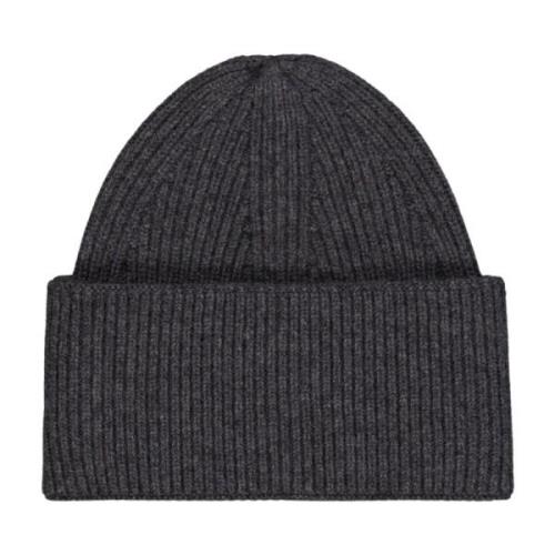 Pure Cashmere Beanie Hat Laneus , Gray , Heren