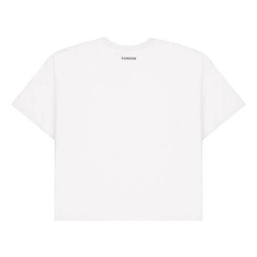 Oversized Gewatteerd T-Shirt Laneus , White , Dames