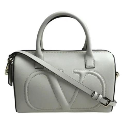 Pre-owned Leather shoulder-bags Valentino Vintage , Gray , Dames