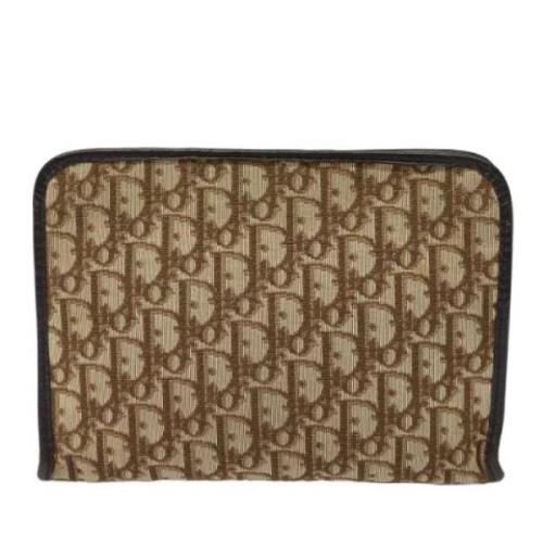 Pre-owned Canvas clutches Dior Vintage , Brown , Dames