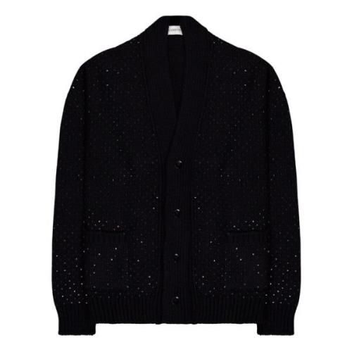 Hotfix Crystal Cardigan Laneus , Black , Heren