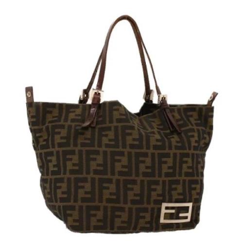 Pre-owned Canvas handbags Fendi Vintage , Brown , Dames