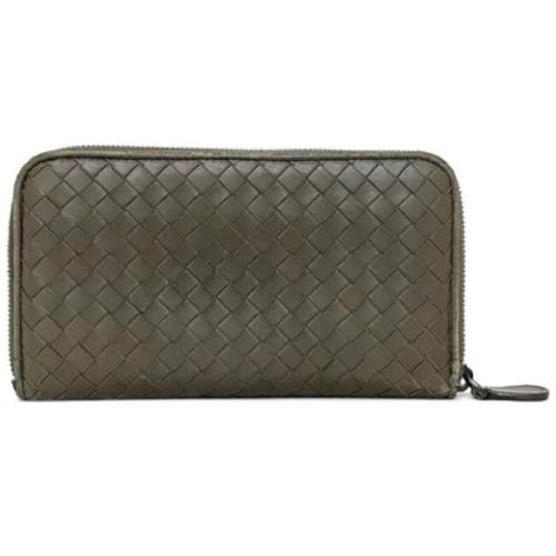 Pre-owned Leather wallets Bottega Veneta Vintage , Gray , Dames