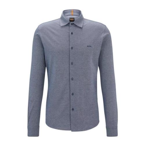 Heren Mysoft Lange Mouwen Overhemd Hugo Boss , Blue , Heren