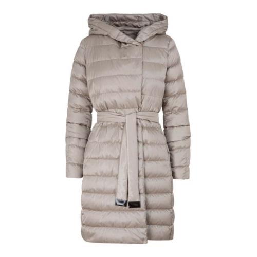 Iridescent Long Puffer Jacket Nude Max Mara , Beige , Dames