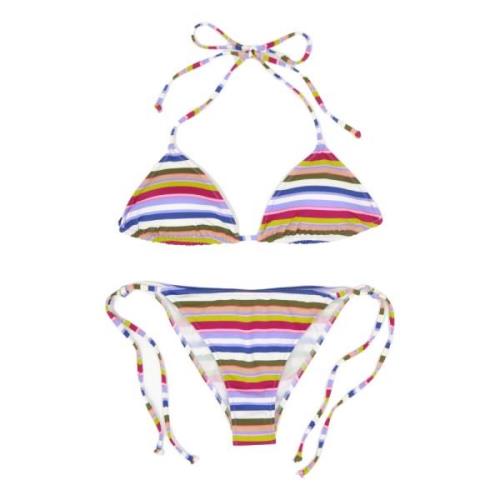 Gestreepte driehoekige bikini voor vrouwen Gallo , Multicolor , Dames