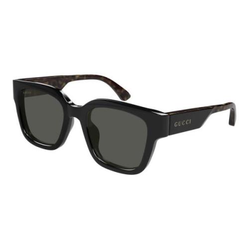 Stijlvolle Zwart/Grijs Zonnebril Gucci , Black , Heren