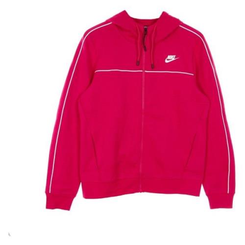 Fireberry/Wit Lichtgewicht Rits Hoodie Nike , Pink , Dames