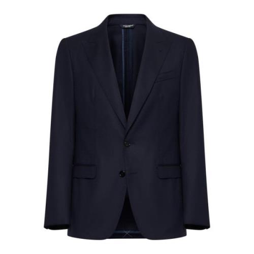 Elegante Heren Wollen Blazer Dolce & Gabbana , Blue , Heren