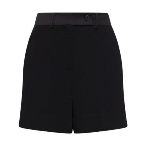 Zwarte Crêpe Shorts Marella , Black , Dames