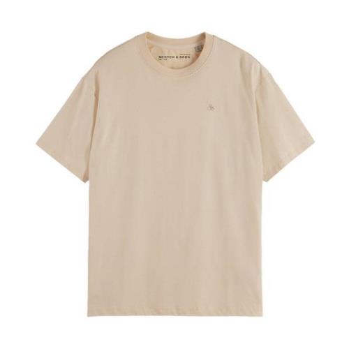 Essentieel Logo T-shirt voor Mannen Scotch & Soda , Beige , Heren