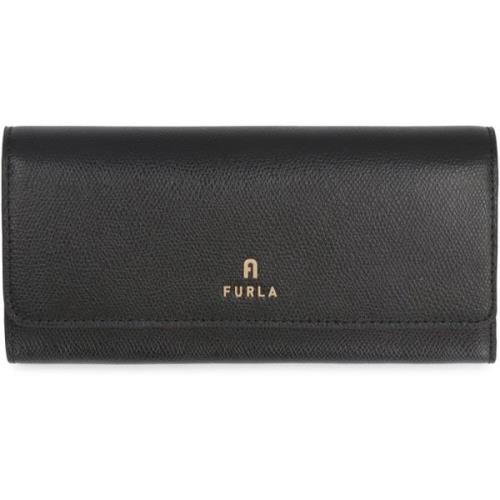 Camelia leren portemonnee met meerdere vakken Furla , Black , Dames