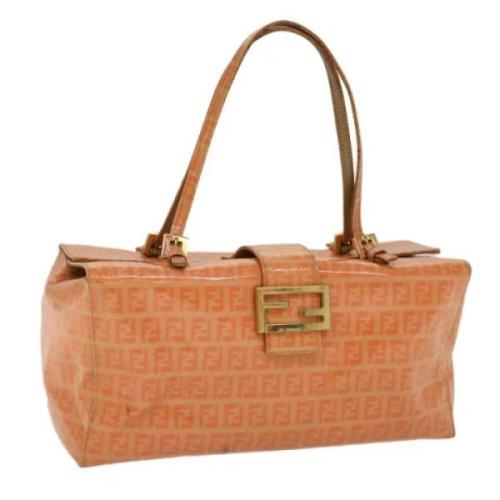 Pre-owned Canvas handbags Fendi Vintage , Orange , Dames