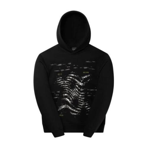 Zwarte Rewind Hoodie met Glow Prints Daily Paper , Black , Heren