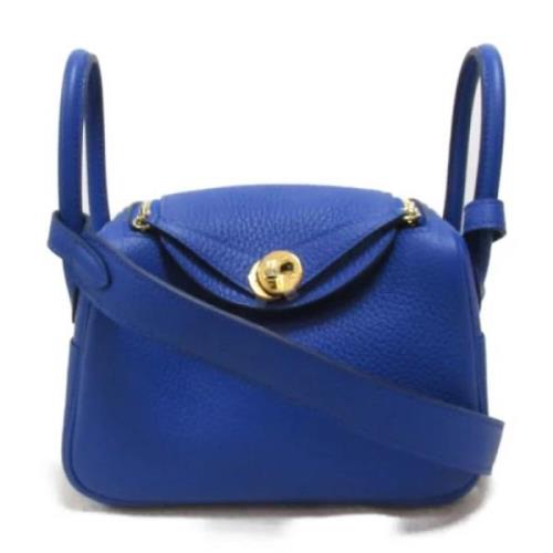 Pre-owned Leather shoulder-bags Hermès Vintage , Blue , Dames