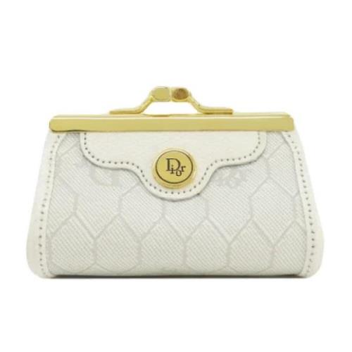 Pre-owned Plastic wallets Dior Vintage , White , Dames