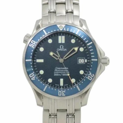 Pre-owned Stainless Steel watches Omega Vintage , Blue , Heren