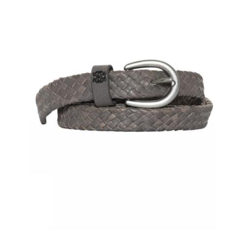 Gevlochten Leren Riem Stijlvol Dames Accessoire Gustav , Gray , Dames